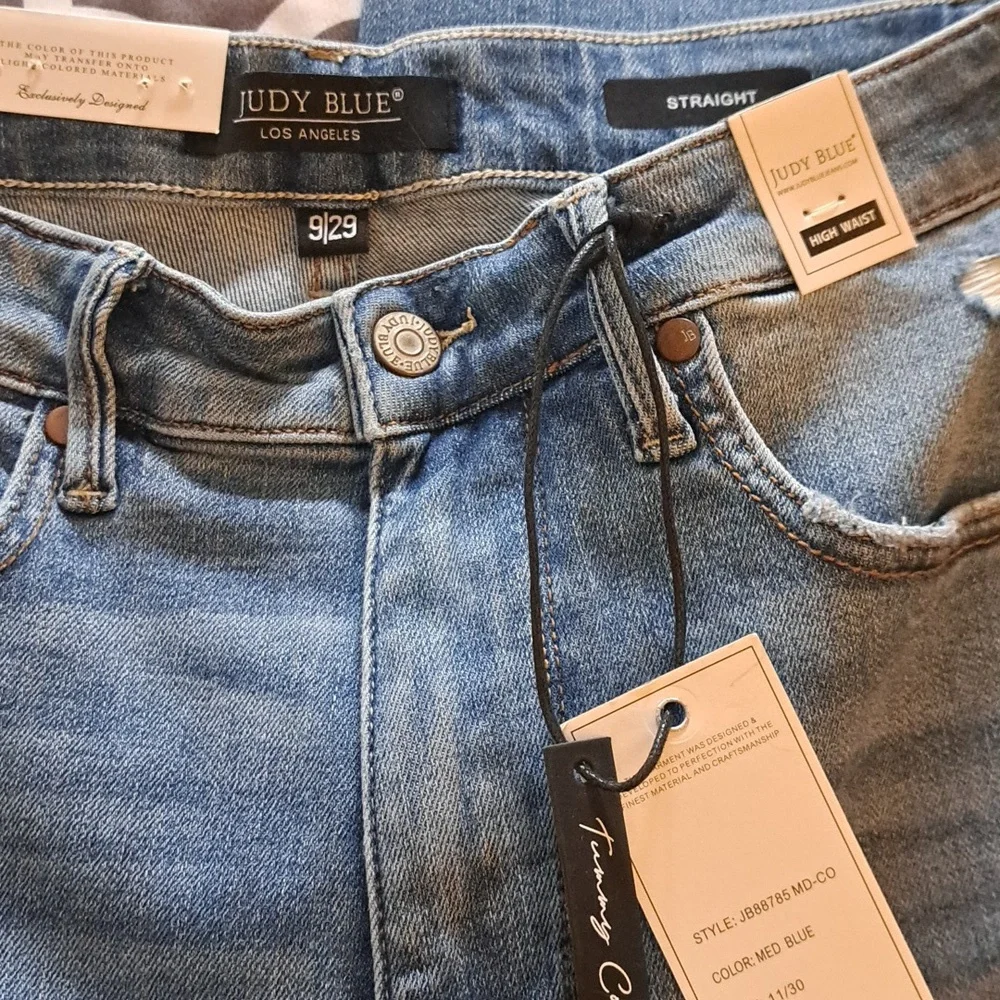 Judy Blue Tummy Control Top High Rise Straight Jeans - Picture 12 of 12